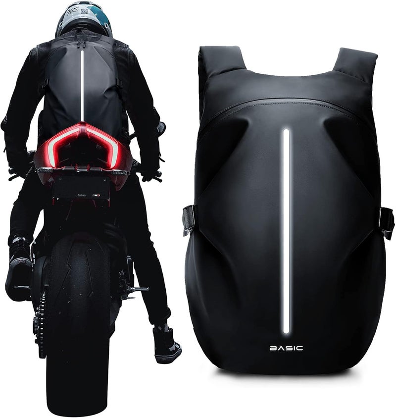 WEPLAN Motorcycle Backpack,Water Resistant Helmet Backpack for Men,Motorcycle Accessories,Travel Backpack - Image 1